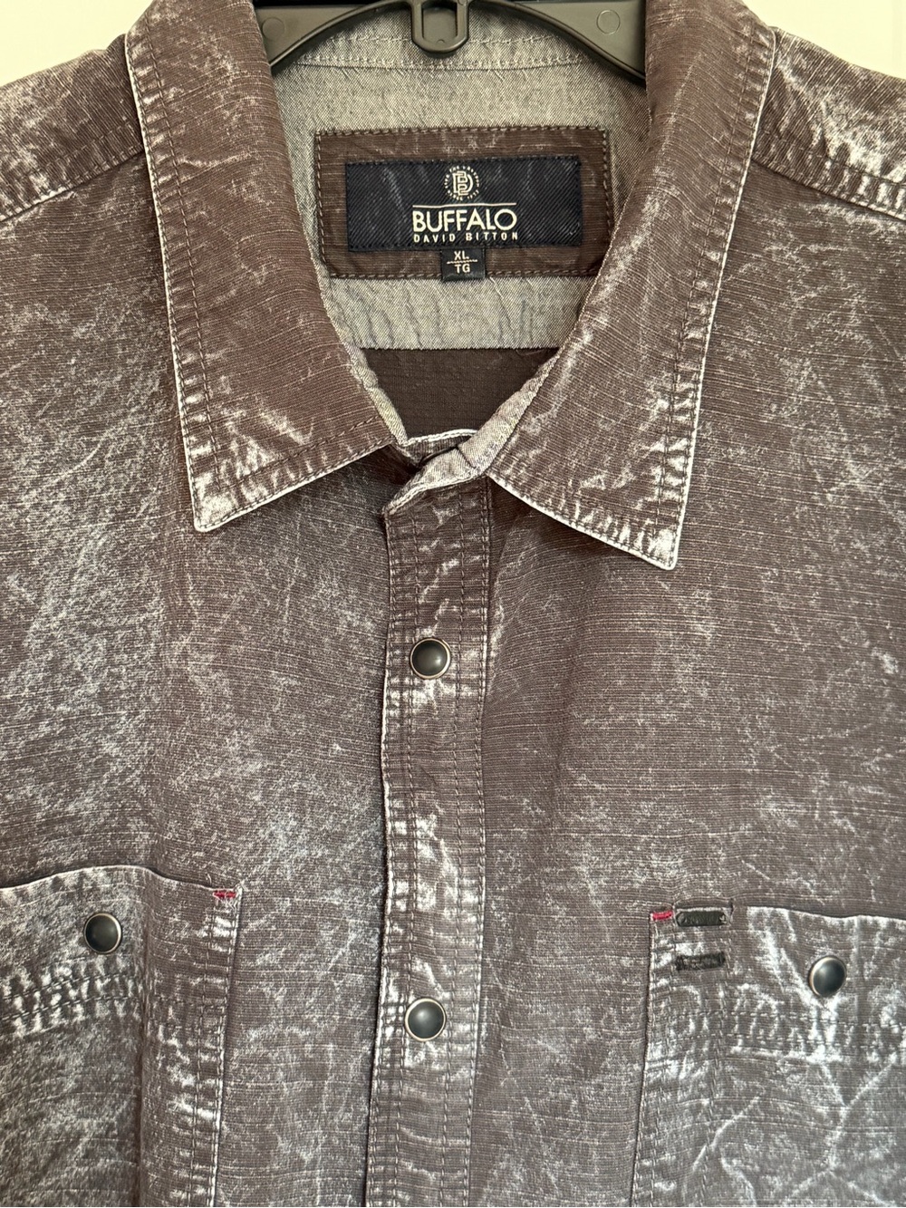 Men’s Buffalo David Bitton Distressed Look Dark Grey XL BRAND NEW